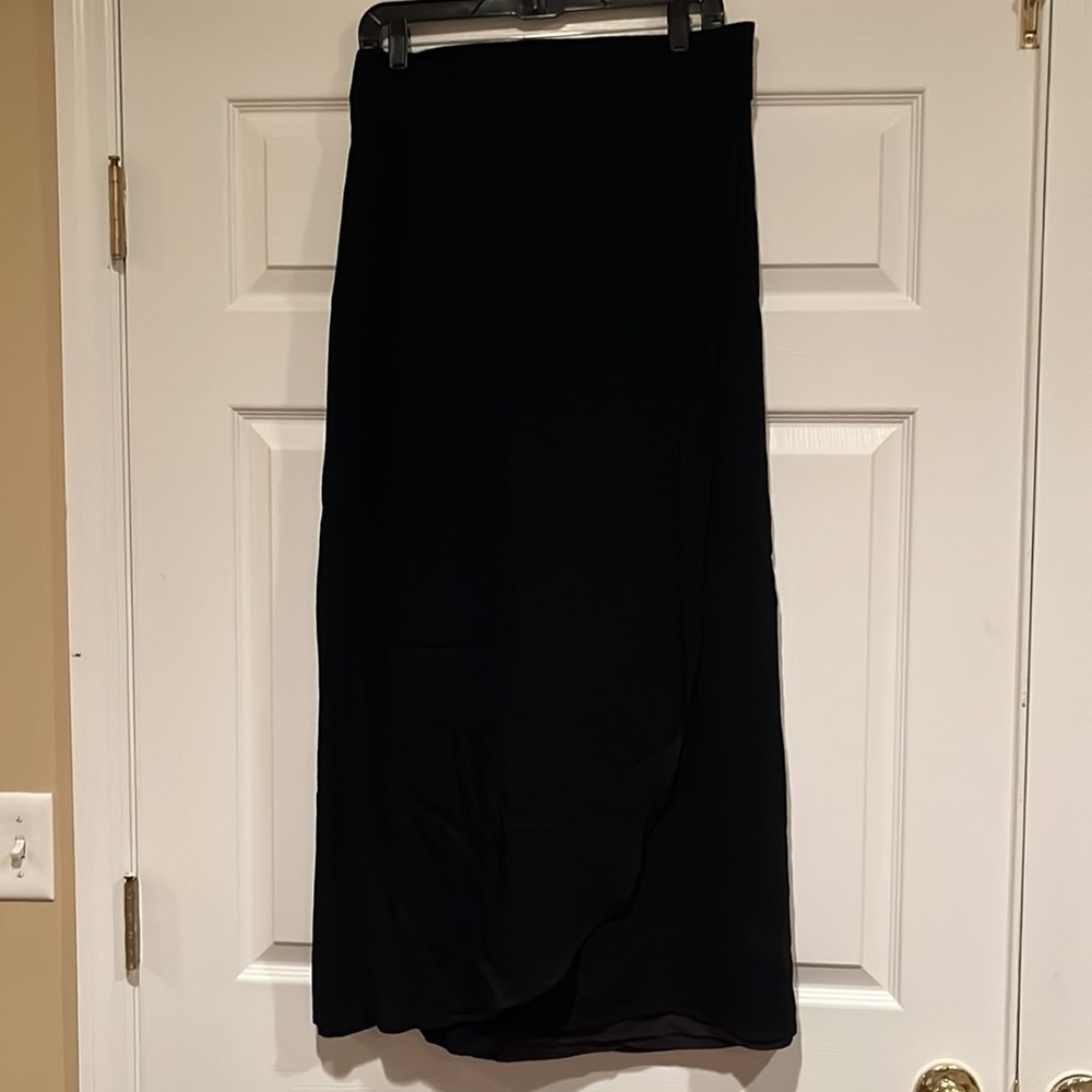 Blank black wrap long skirt size small new